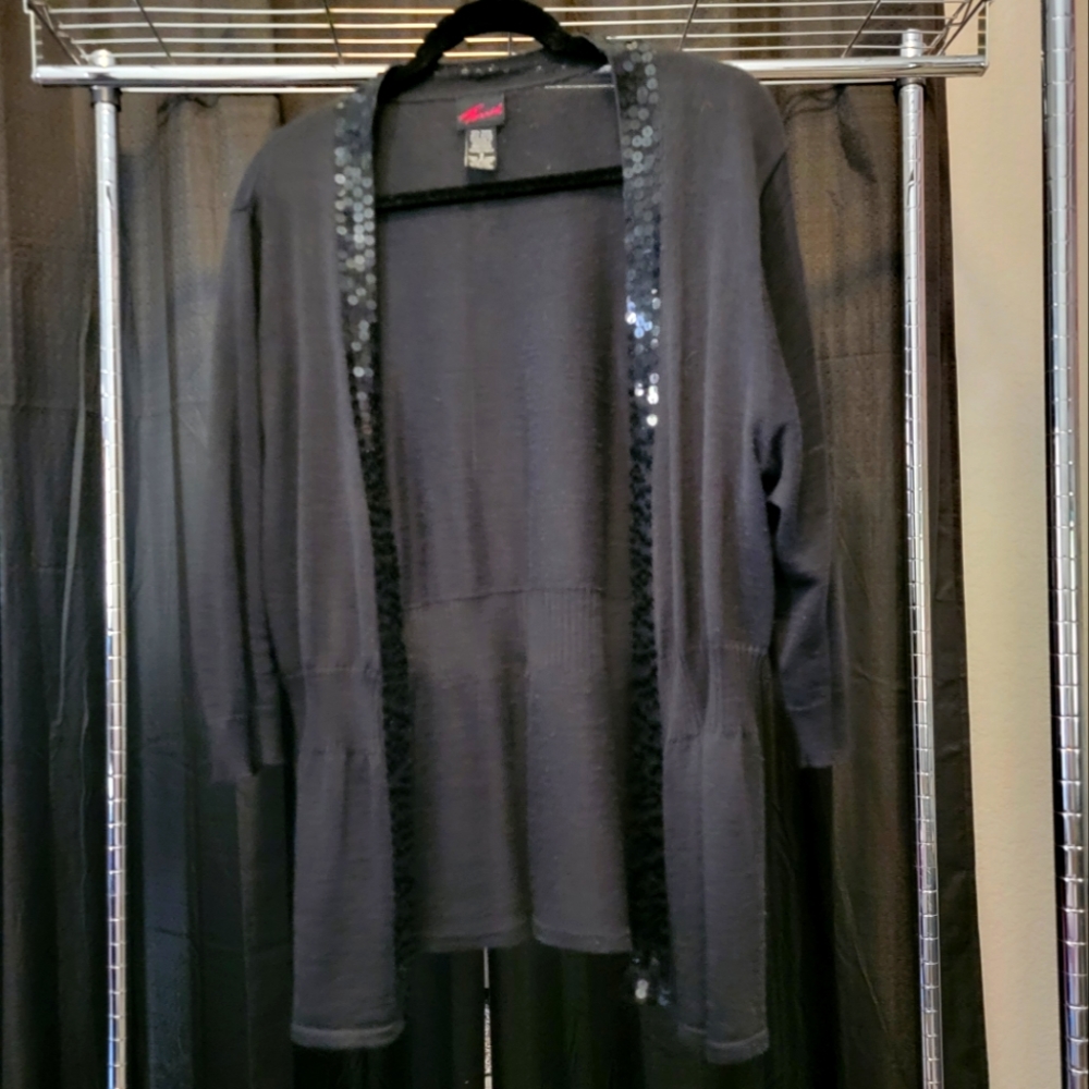 Black Sequin Sweater w/ 3/4 Sleeve Torrid